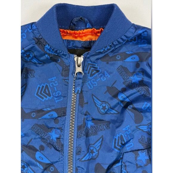 IXTREME Boys Bomber Jacket 24M Airplane Aviator Pilot Flight Military Style USA - Picture 3 of 7
